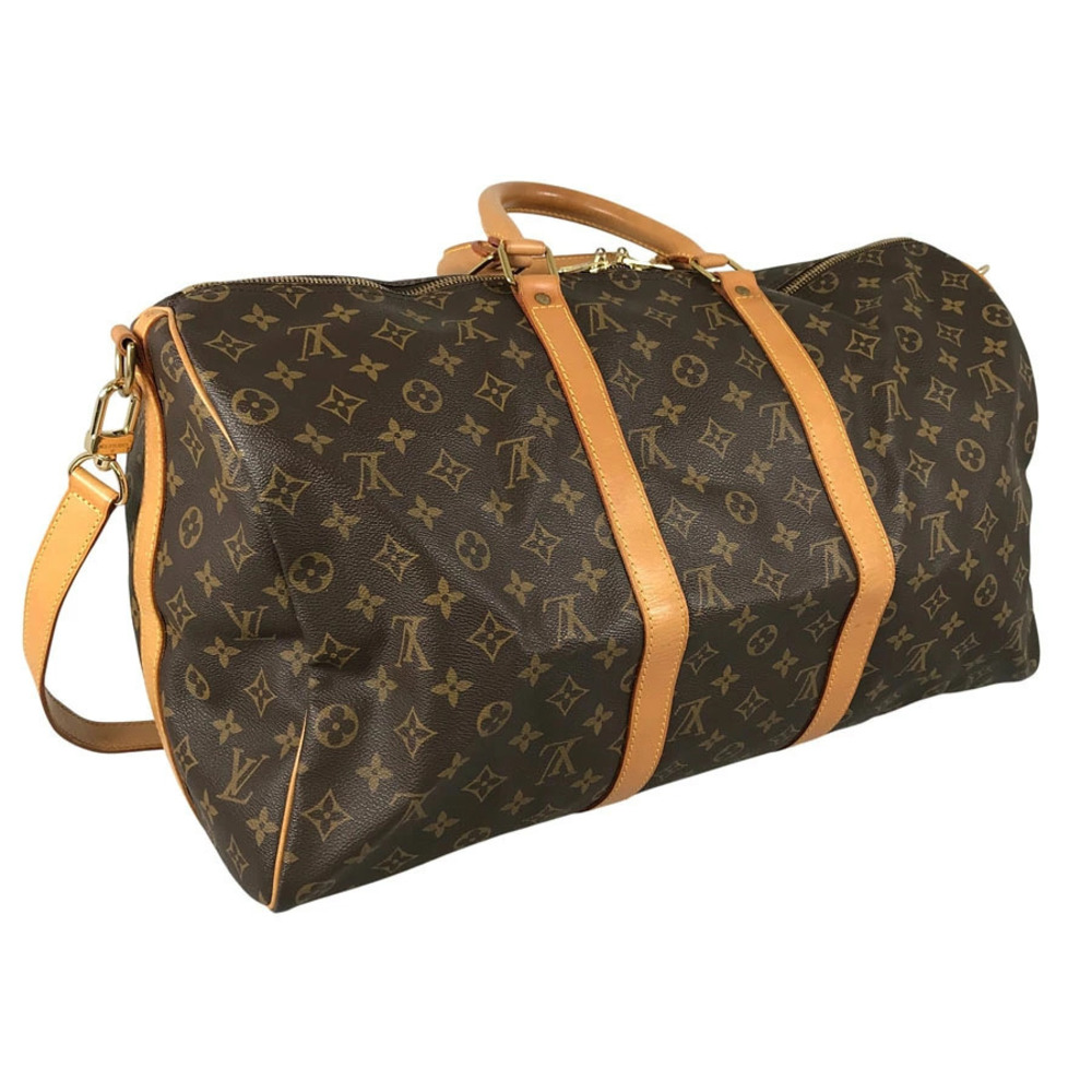 Louis Vuitton Bandouliere Keepall Boston Monogram Bag Brown